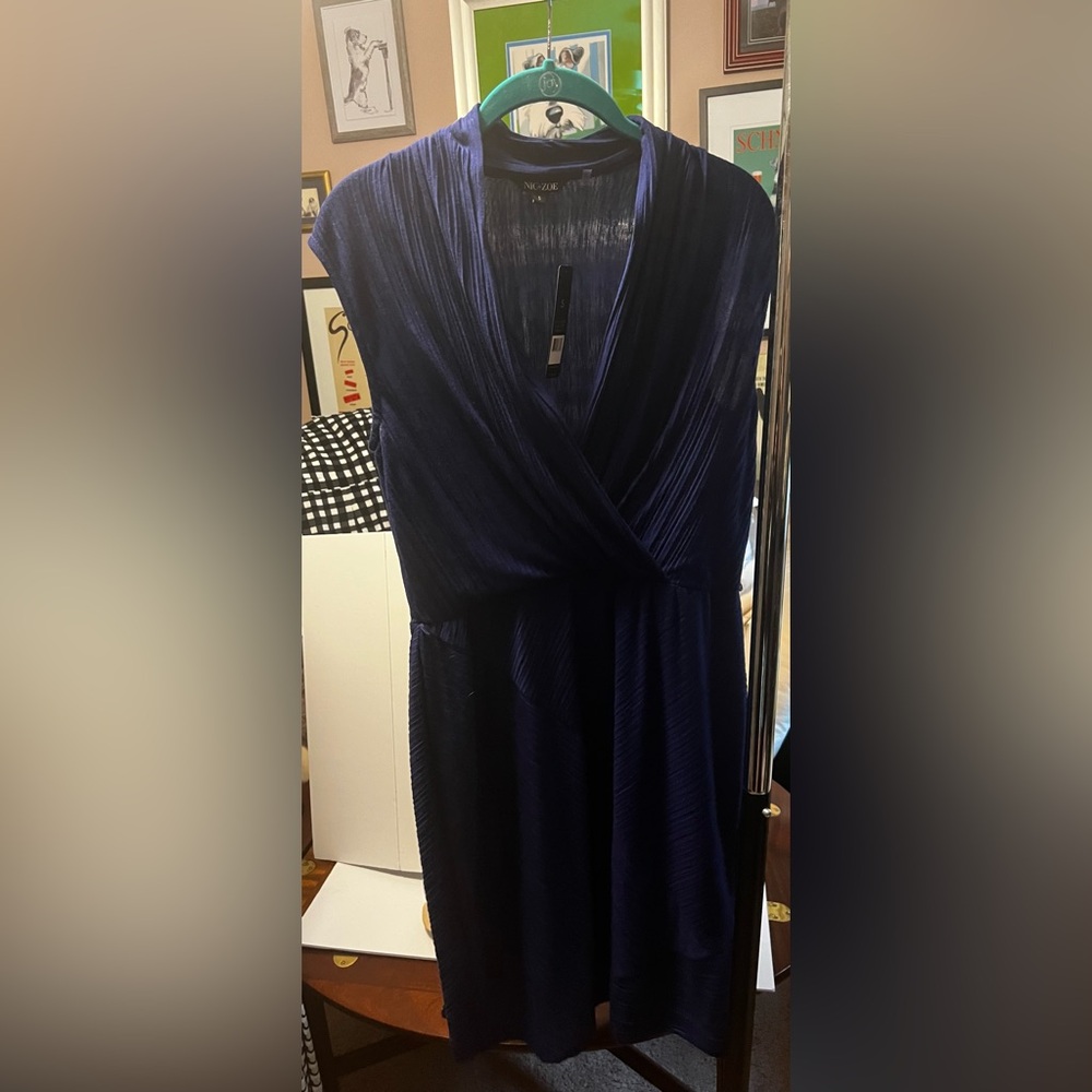 NIC+ZOE Purple V-neck Sleeveless Maxi Dress